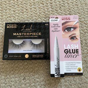 Kiss Lash Couture Eyelashes Prêt-À-Porter + Kiss Clear Lash Glueliner